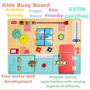 NIB Kenley fine motor sensory busy board wooden